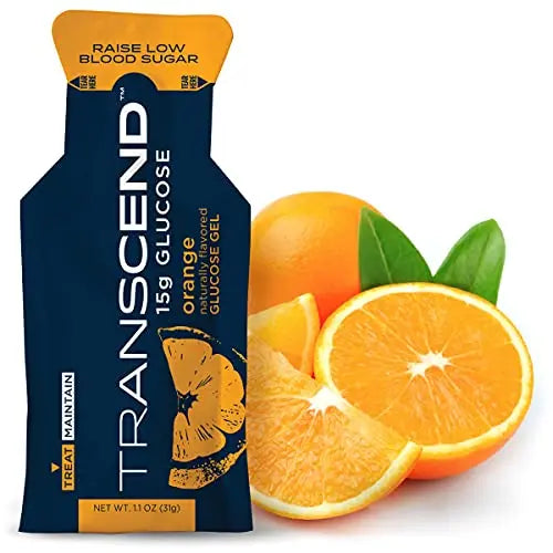 Transcend Glucose Gel Packs - Orange, 30 Pack (1.1oz each) - FSA/HSA Transcend Au supplements