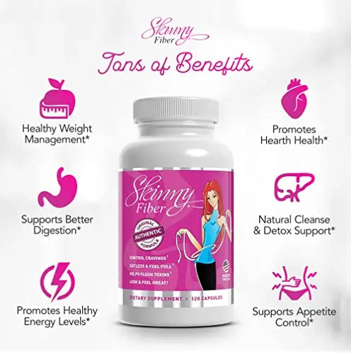 Skinny Fiber 120 Capsules, Appetite Suppressant Effective Weight Management for Women Skinny Fiber Au supplements