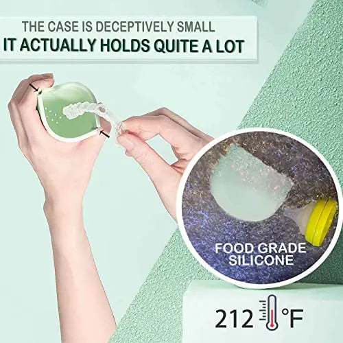 Silicone Retainer Case Soft Upgraded Cute Aligner Case Slim Partial Denture Case Container UZKEW Au supplements