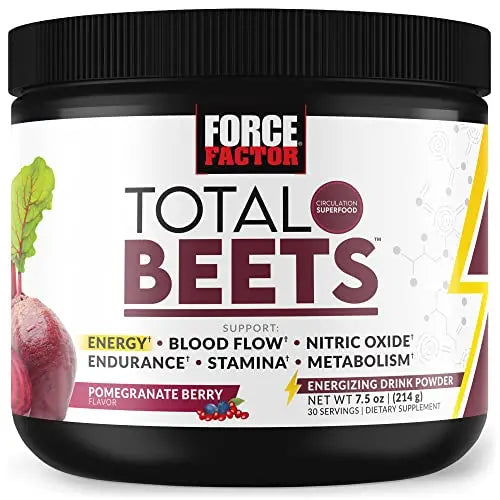 Force Factor Total Beets Energy Drink Mix, Superfood Beet Root Powder with Nitrates Force Factor Au supplements