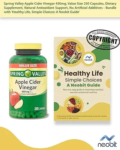 Spring Valley Apple Cider Vinegar 450mg, Value Size 250 Capsules, Dietary Supplement Neobit Au supplements