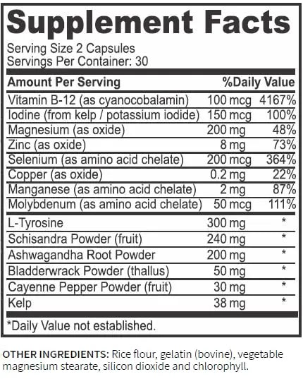 Research Labs Thyroid Support + Iodine Supplement - Energy, Metabolism, Focus Research Labs Au supplements