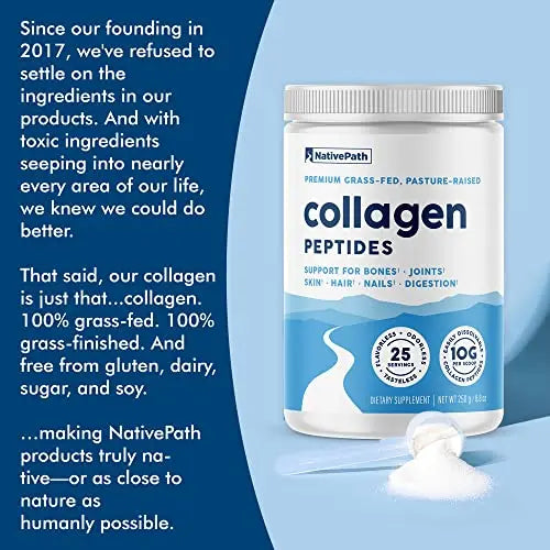 NativePath Collagen Peptides Protein - Hydrolyzed Type 1 & 3 Collagen Powder for Skin NativePath Au supplements
