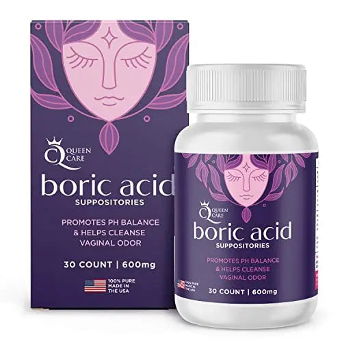 Queen Care - Boric Acid Suppositories, Boric Acid Suppositories for Feminine Care, Safe & All-Natural pH Queen Care Au supplements