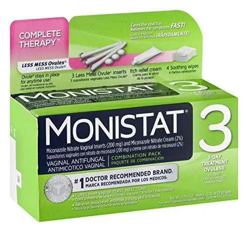 Monistat 3 Day Triple Action Combo Pack, Odorless, White Monistat Au supplements