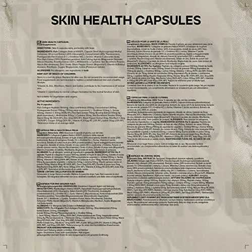 Bulk Skin Health Supplement Capsules, Collagen, Vitamin C, Iodine, Pack of 120 Bulk Au supplements