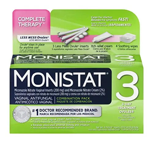 Monistat 3 Day Triple Action Combo Pack, Odorless, White Monistat Au supplements