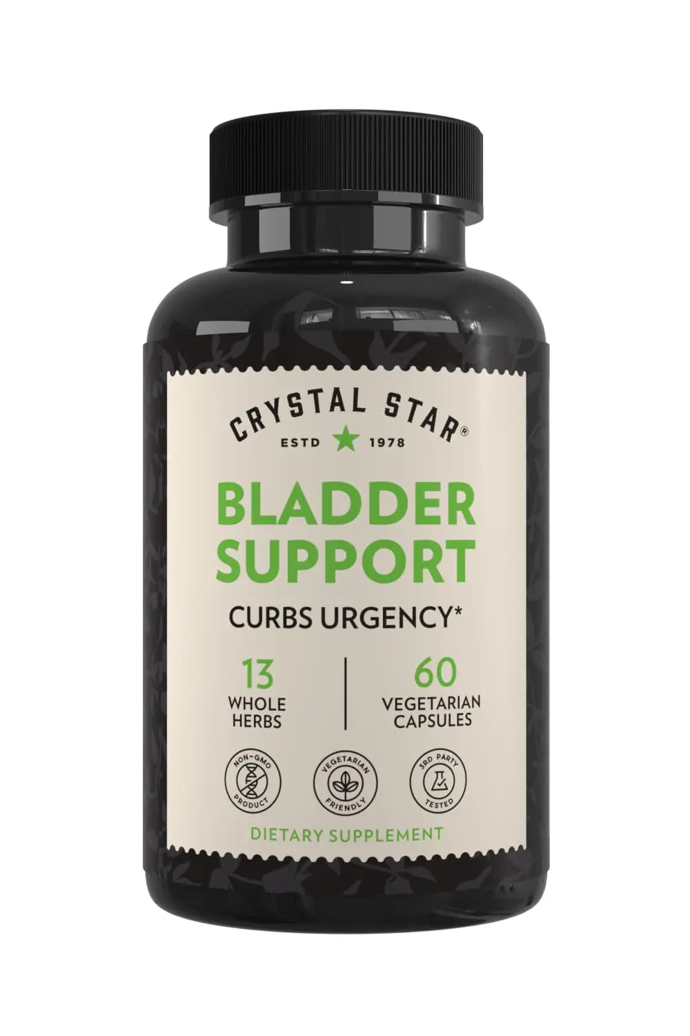 Crystal Star Bladder Support (60 Capsules) – Herbal Supplement for Healthy Bladder Function - Cranberry, Dandelion & Fenugreek - Helps Overactive Bladder and Incontinence - Non-GMO Crystal Star Au supplements