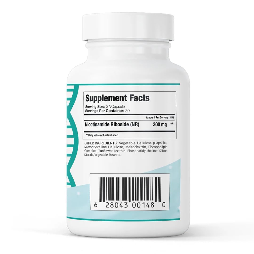 GenuinePurity Liposomal NR 300mg Nicotinamide Riboside Supplement | Advanced NAD Boost for Cellular Energy and Mitochondrial Function | Gluten Free, Vegan, USA Made, Non-GMO | 60 Capsules GenuinePurity Au supplements