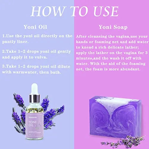 Yoni Wash Yoni Oil Yoni Soap Set, 5.29oz Yoni Soap Bar, 2 * 30ml Feminine Oil, 6.7 fl.oz Feminine Wash yonisayo Au supplements