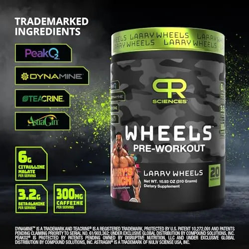 Larry Wheels' Pre Workout - Energy Drink Powder - Pre Workout Powder for Men & Women PR Sciences Au supplements