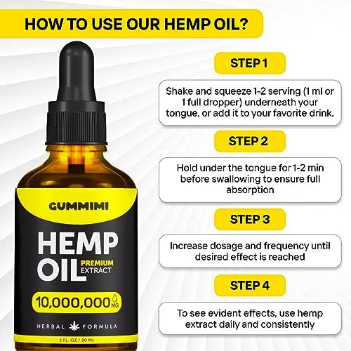 GummiMi Оrganic Hеmp Oil 10 000 000 mg - Natural Drops - Rich in Vitamins B, C, E GummiMi Au supplements