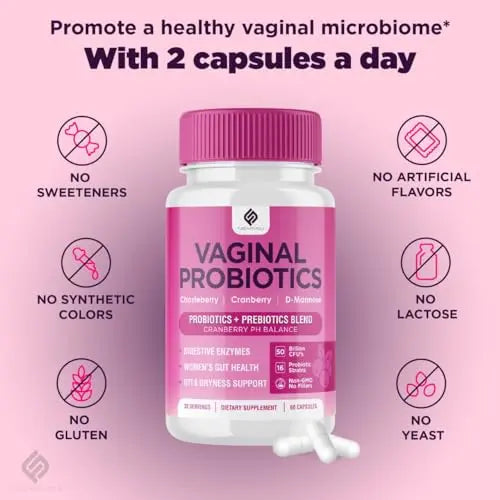 Vaginal Probiotics for Women Digestive Enzymes Gut Health PH Balance Pills, Women's Fuze Naturals Au supplements