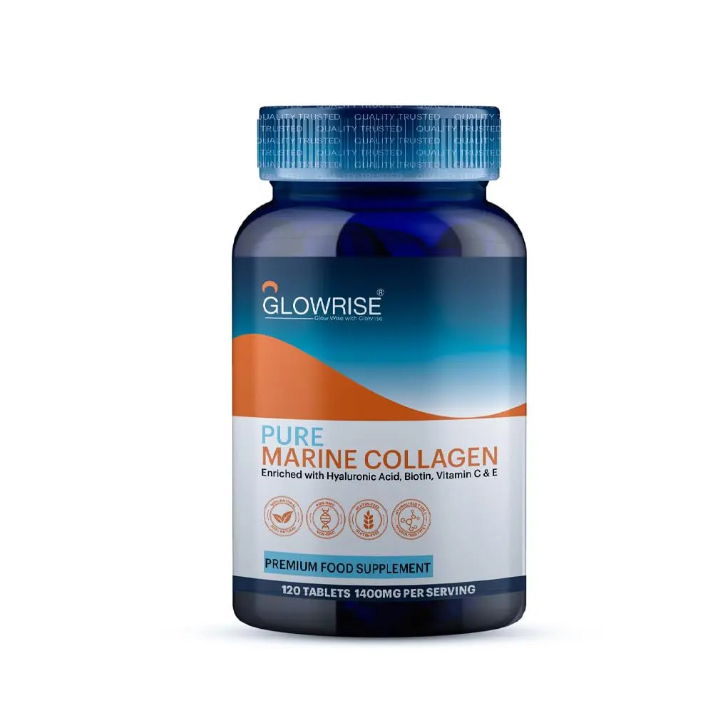 Pure Marine Collagen 120 Tablets 1400mg - Premium Blend with Hyaluronic Acid, Biotin, Vitamin C & E GLOWRISE Au supplements