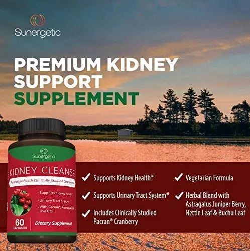 Premium Kidney Cleanse Supplement – Powerful Kidney Support Formula with Cranberry Sunergetic Au supplements