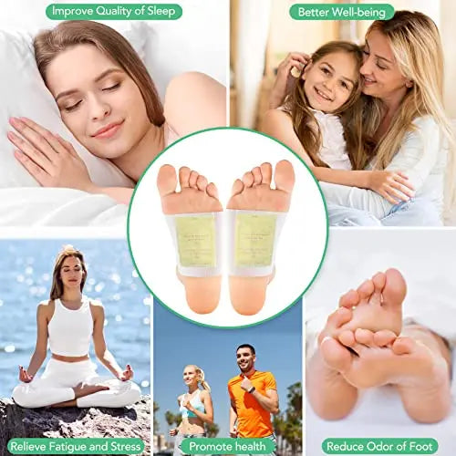 Foot Pads maguja 100Pcs Deep Cleansing Foot Pads for Stress Relief | Better Sleep | Foot Care maguja Au supplements