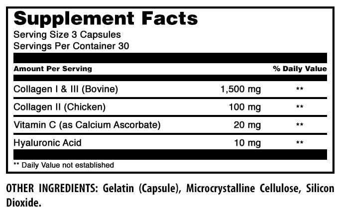 Amazing Formulas Advanced Collagen Supplement | Collagen Type I, II & III with Vitamin C & Hyaluronic | 1600 Mg Per Serving | 90 Capsules | Non-GMO | Gluten-Free | Made in USA Amazing Nutrition Au supplements