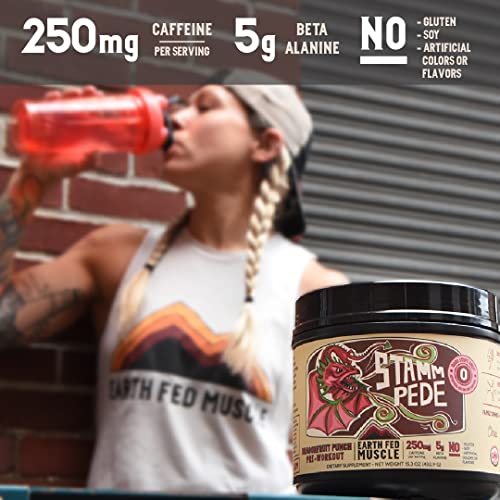 Earth Fed Muscle Stammpede DragoFruit Punch Pre Workout, 30 Servings, Boost Energy Earth Fed Muscle Au supplements
