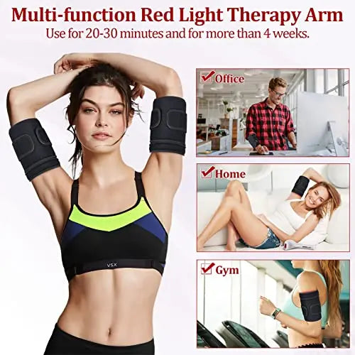 NEXTWOOD 660nm and 850nm Infrared Red Light Arm Therapy Wrap Belt with Timer & Brightness Setting Red NEXTWOOD Au supplements