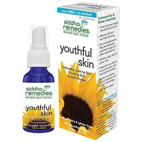 Siddha Remedies Youthful Skin Cell Salts Flower Essences for Dry Itchy Skin, Acne Pimples, Scar Removal Siddha Au supplements