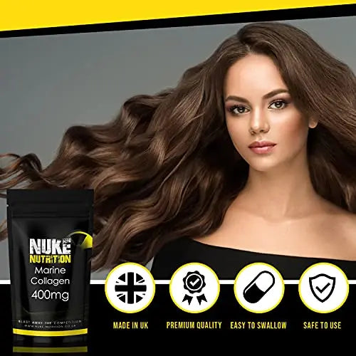Nuke Nutrition Marine Collagen Capsules - 400mg - 120 Capsules - High Strength Collagen Nuke Nutrition Au supplements