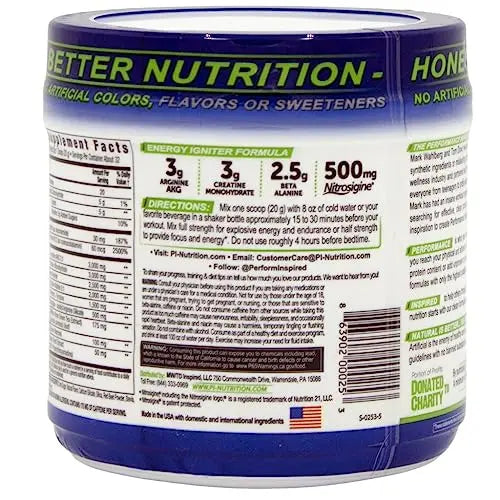 PERFORMANCE INSPIRED Nutrition Pre-Workout Powder - Contains Citrulline - Nitrosigine PERFORMANCE INSPIRED Au supplements
