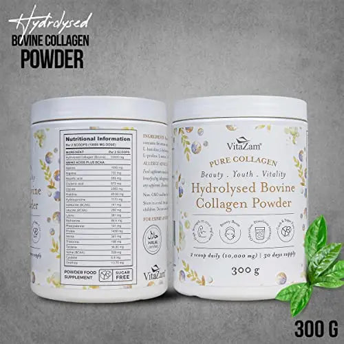 Vitazam Bovine Collagen Peptides - Hydrolyzed Type 1 & 3 Collagen Powder Protein Supplement for Healthy VitaZam Au supplements