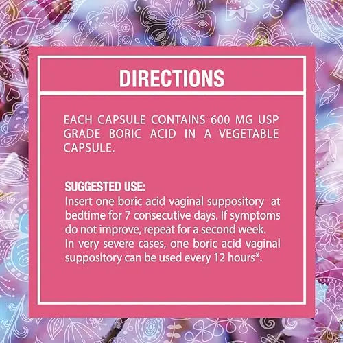 NewVue Boric Acid Vaginal Suppositories (600mg, 60 Count) Supports Vaginal pH Balance, Odor Control (USP Medical Grade Fine Powder, Easy Dissolve, Third Party Tested, Made in USA) NewVue Au supplements
