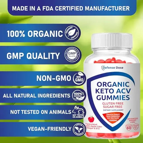Organic Keto ACV Gummy Advanced Weight Loss - Gluten & Sugar Free Pro Active Rapid Belly Defense Dose Au supplements