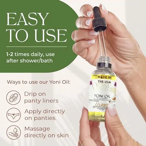 Natural Yoni Oil, Mint Fresh Feminine Care Oil, Reduces Odor, Restores pH Balance, All Natural, Herbal Yoni Quality Seamoss and Yoni Oil Au supplements