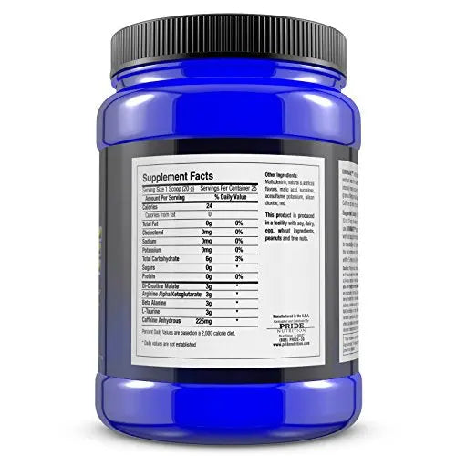 Pride Nutrition Dominate X Pre Workout Supplement - 500g Nitric Oxide & Creatine Pre Pride Nutrition Au supplements