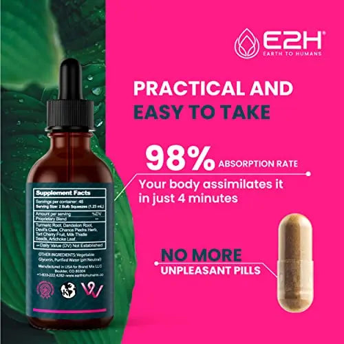 E2H Uric Acid Support Supplement - Tart Cherry and Devil’s Claw - Supports Uric Acid Health E2H EARTH TO HUMANS Au supplements