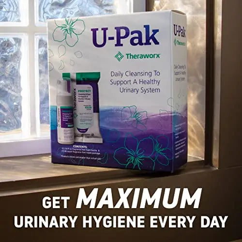 Theraworx Protect U-Pak 60-Ct Wipes & Hygiene Foam 3.4 oz for Urinary Health (Pack of 1) THERAWORX PROTECT Au supplements