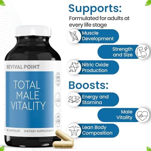 Advanced Muscle Building Supplement for Men with RipFactor, Zinc Picolinate, Vitamin D3 Revival Point Au supplements