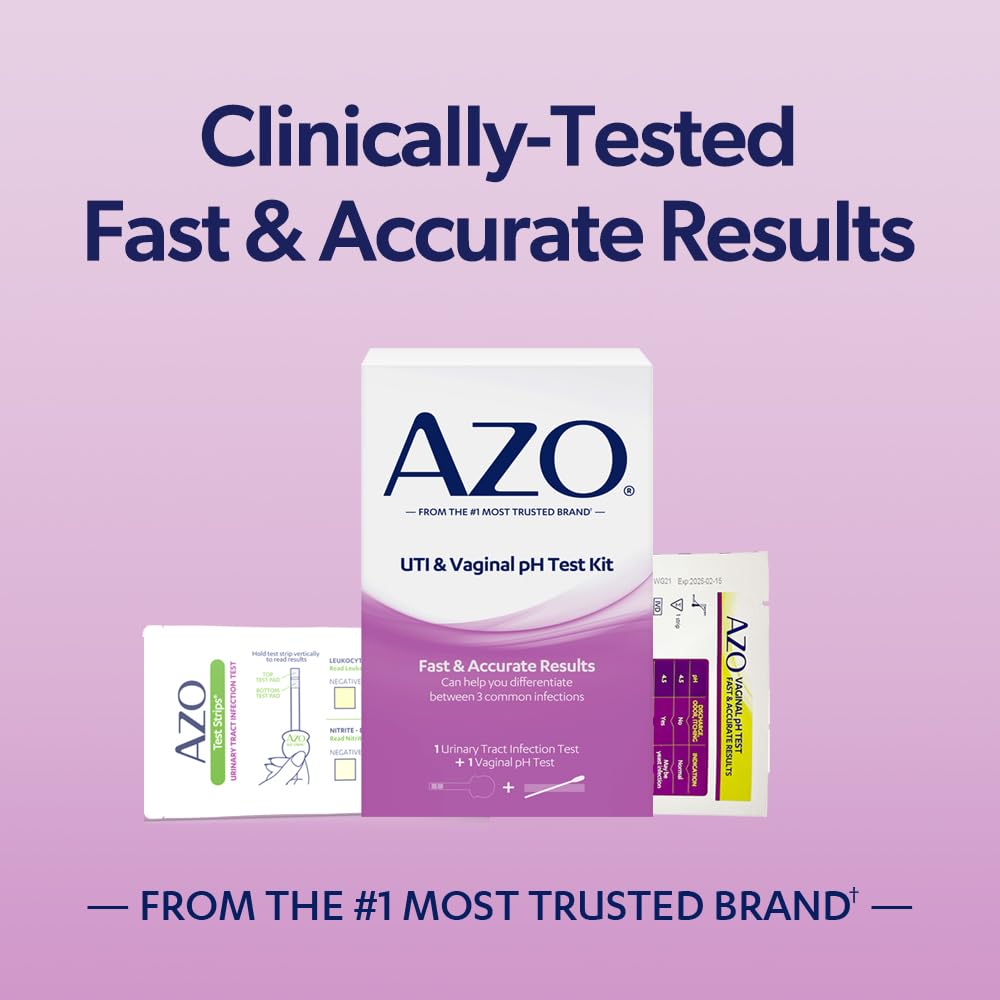 AZO Dual Protection Urinary & Vaginal Probiotic + UTI & Vaginal pH Test Kit (30 Count) AZO Au supplements