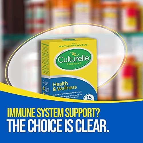 Culturelle Health & Wellness Daily Probiotic Supplement For Men & Women, Helps Support Your Immune System, Occasional Diarrhea, Gas & Bloating, 15 Billion CFUs, Non-GMO, 50 Count Culturelle Au supplements