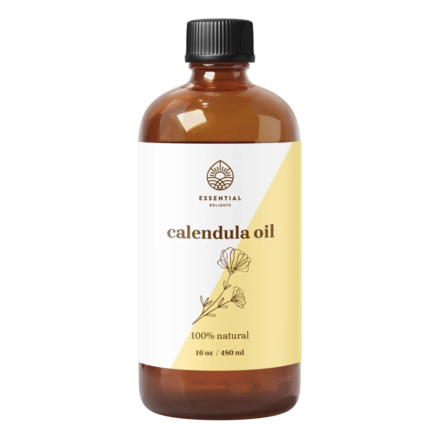 Essential Delights Calendula Oil - Premium Carrier Oil (16 fl oz) | for Skin, Face, Body, Hair Revitalization Essential Delights Au supplements