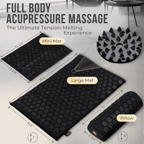 Acupressure Mat and Pillow Set with Extra Mini Accupressure Massage Mat - Organic Cotton Dakini Au supplements