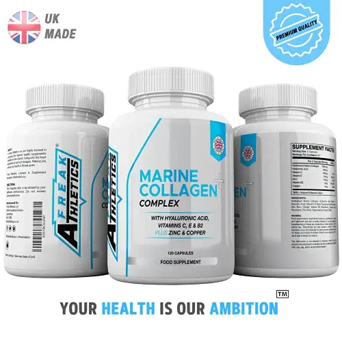 Marine Collagen 1000mg - Type 1 Hydrolysed Collagen - Enhanced with Hyaluronic Acid, Vitamin C Freak Athletics Au supplements