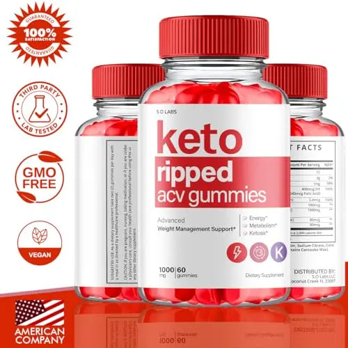 (2 Pack) Keto Ripped ACV Gummies Advanced Weight Loss, Keto Ripped Keto + ACV Gumm S.O Labs Au supplements