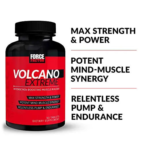 Force Factor Volcano Extreme Pre Workout Nitric Oxide Booster Supplement for Men Force Factor Au supplements