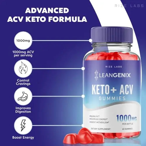 (3 Pack) Leangenix Keto ACV Gummies, Leangenix Keto + ACV for Advanced Weight Loss rize labs Au supplements