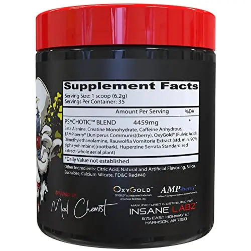 Psychotic, and Insane Veinz, Pre Workout Stack (Fruit Punch) Insane Labz Au supplements