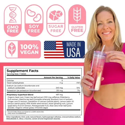 Superfood Tabs Detox Cleanse Drink - Fizzy Nutrition Supplement for Women and Men skinnytabs Au supplements