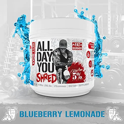 5% Nutrition Rich Piana AllDayYou Shred BCAA Powder | Amino Acid Supplement 5% Nutrition Au supplements