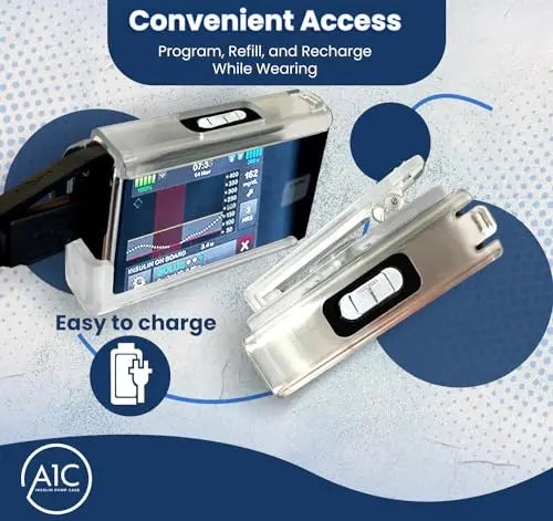 (2023-24 Model) A1C Pump Case, 360 Rotating Case for Tandem Tslim, t:Slim X2, t:Slim G4 PUG PROTECTIVE GEAR Au supplements
