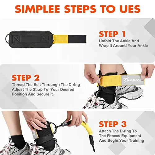 Ankle Resistance Bands with Cuffs, Ankle Bands for Working Out, Glutes Workout Equipment WOQQW Au supplements