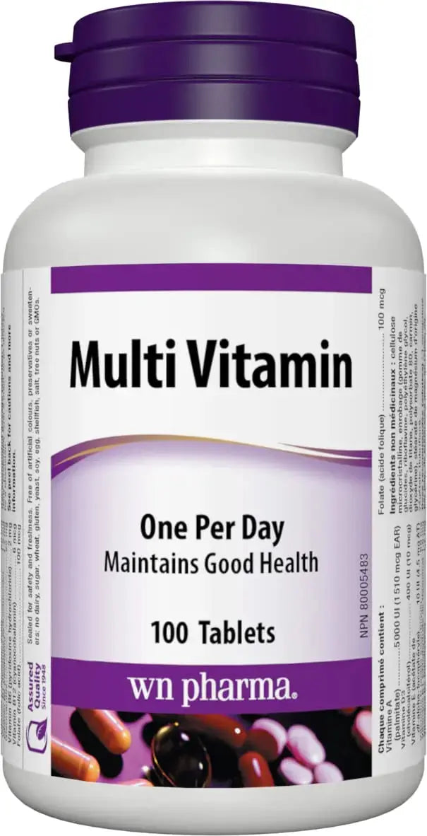 Multi-Vitamin with Vitamin E (dl-Alpha Tocopheryl Acetate) - 100 ta. Webber Naturals Au supplements