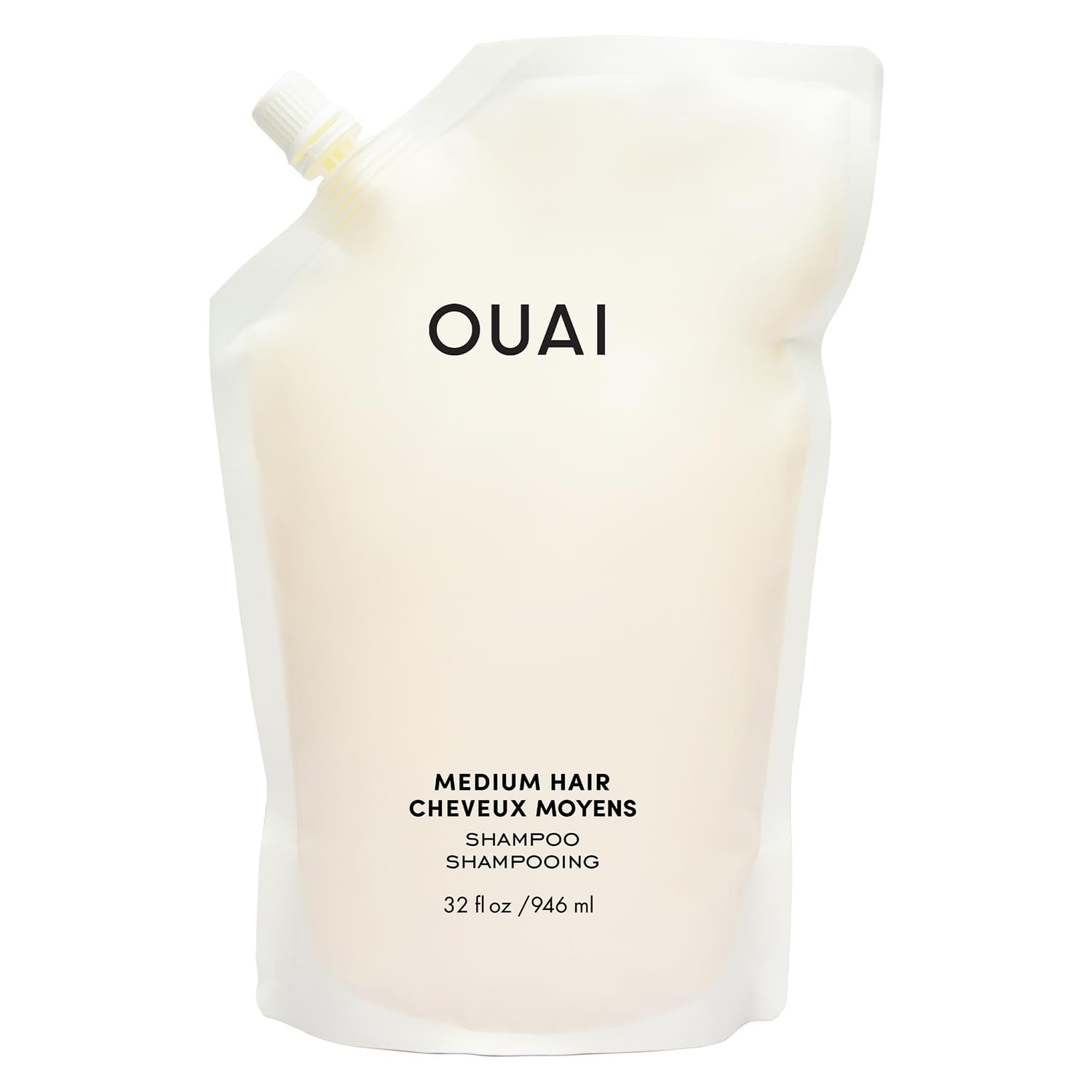 OUAI Medium Shampoo Refill - Hydrating Shampoo with Coconut Oil, Babassu, Kumquat Extract and Keratin - Strengthens, Nourishes and Adds Shine - Paraben, Phthalate and Sulfate Free Hair Care (32 Fl Oz) OUAI Au supplements