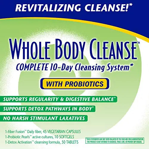 Nature's Way Whole Body Cleanse Complete, 10 Day Detox Cleansing System Kit with Probiotics Enzymatic Therapy Au supplements